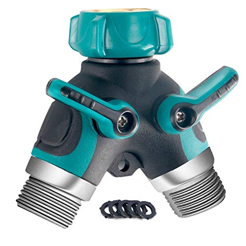 Riemex Metal Garden Hose Splitter Upgraded 2022, 2 Way Y ...