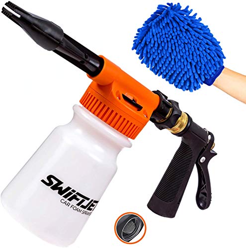 SwiftJet Car Wash Foam Gun Sprayer + Microfiber Wash Mitt ...
