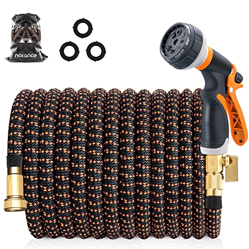 100FT Garden Hose, Expandable Leakproof, Durable Lightweight, Flexible Expanding, Double ...