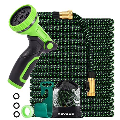 100 ft Expandable Garden Hose with 10 Function Nozzle, VEVICE ...