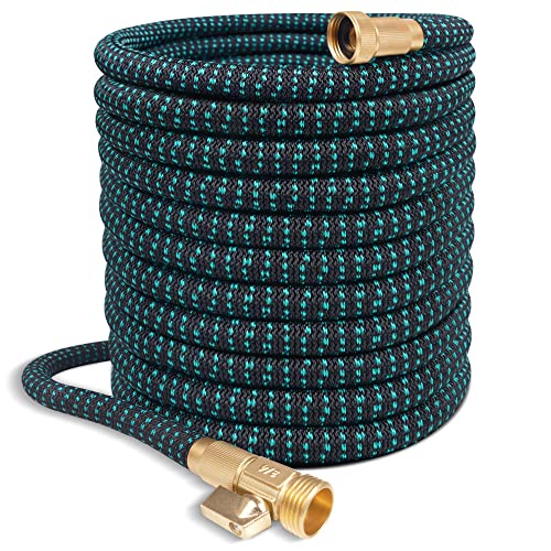 Expandable Garden Hose 100ft, Retractable Water hose with 4-Layers Latex, ...