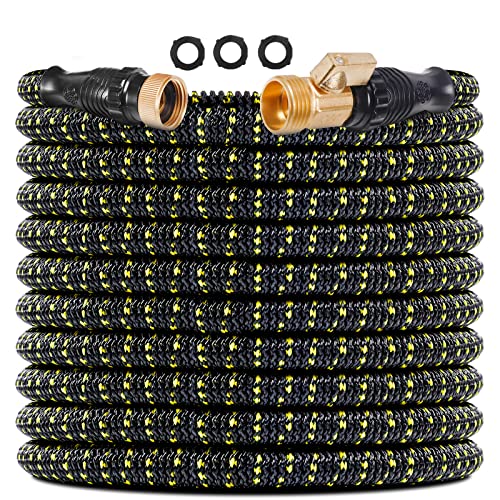 25ft Garden Hose Expandable Water Hose with 4 Layer Latex ...