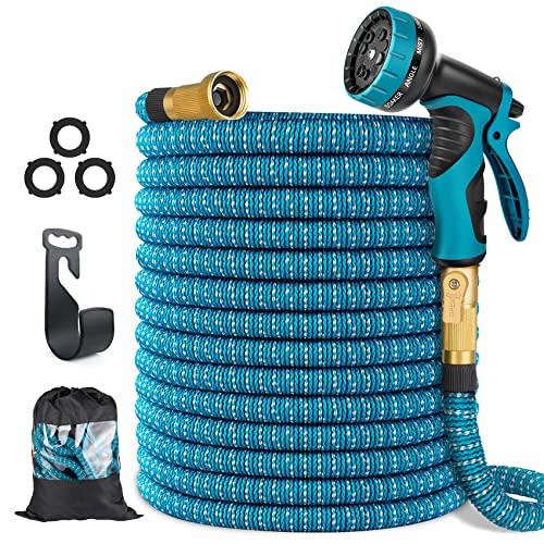 75ft Expandable Garden Hose Water Hose with 10 Function Nozzle, ...