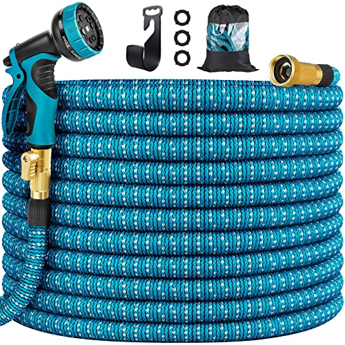 100ft Expandable Garden Hose with 10 Function Nozzle, Lightweight & ...