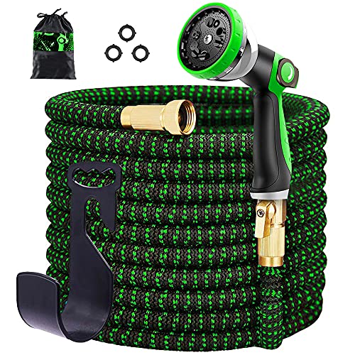 Miracle Garden Hose Nozzle 150FT Expandable with 10 Function and ...