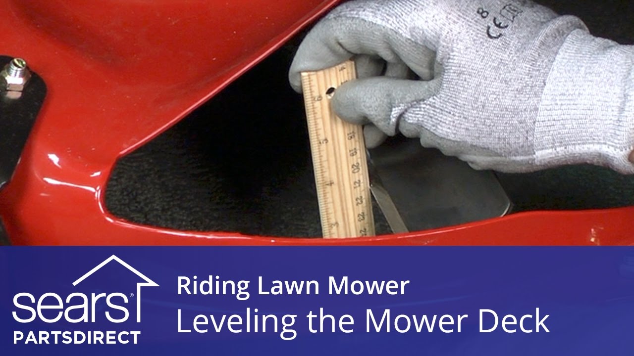 how to level a riding mower deck